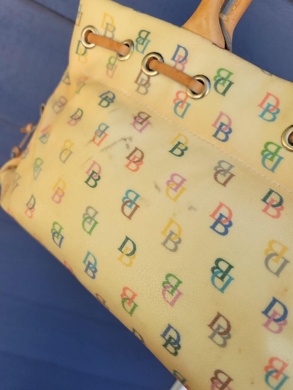 Dooney & Bourke Vintage Y2K Rainbow DB Satchel - Picture 14 of 16